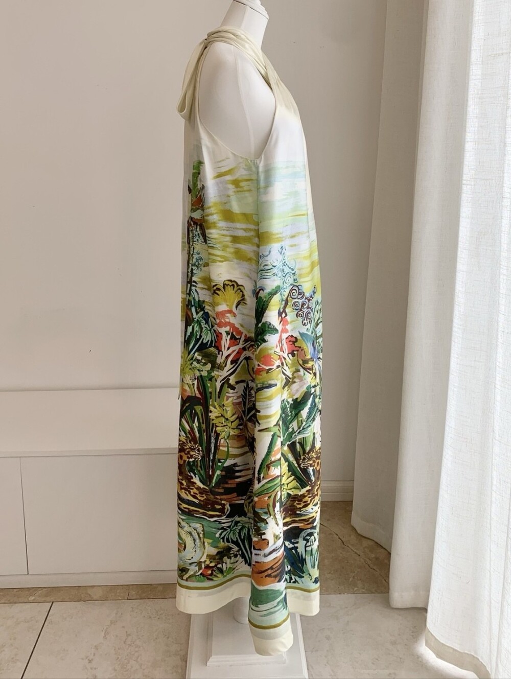ALEMAIS jungle boogie printed halterneck silk maxi dress - Picture 12 of 14